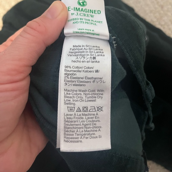 Jcrew high rise crop flare in emerald corduroy - Picture 3 of 3